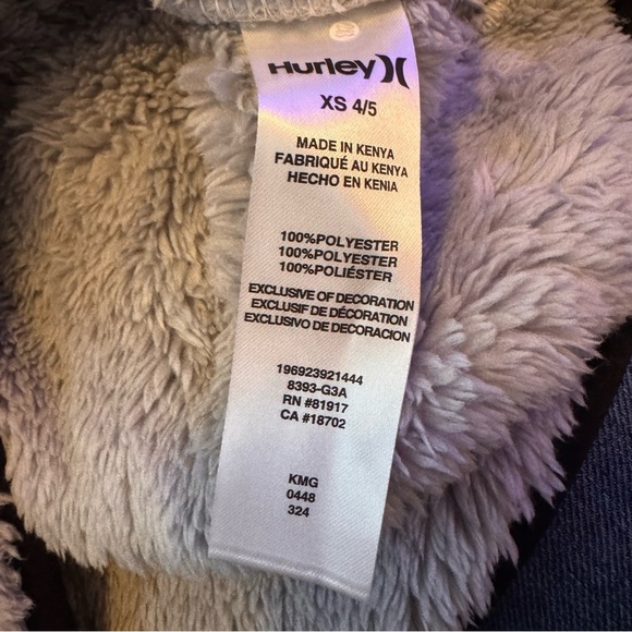 Hurley Kids Gray Fleece Pullover - Picture 5 of 6